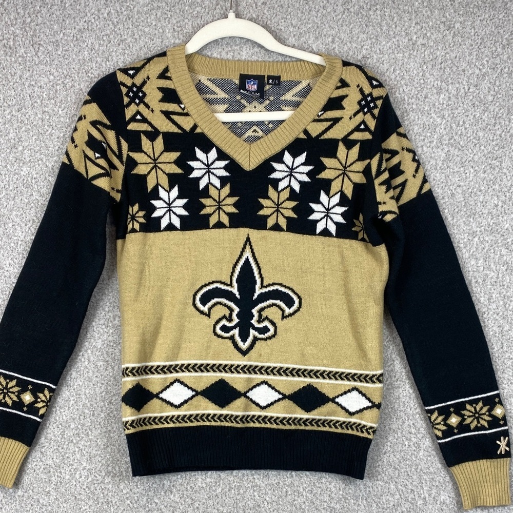 New Orleans Saints sweater S NFL fan gear football Louisiana